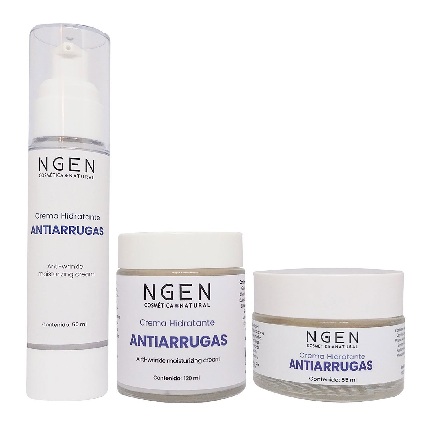 Crema Antiarrugas Natural con ácido hialurónico