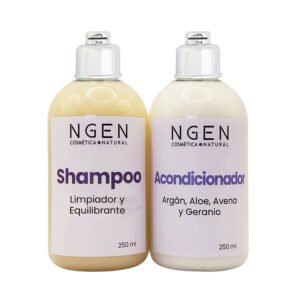Shampoo Anticaspa + Acondicionador / Mascarilla Argán, Aloe Vera, Avena y Geranio
