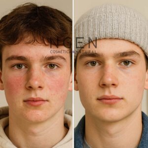 Antes Despues crema pieles delicadas antirojeces NGEN 3 semanas Sebastian