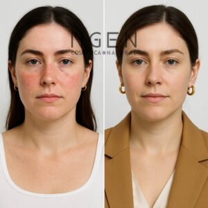 Antes Despues crema pieles delicadas antirojeces NGEN 6 semanas Patricia