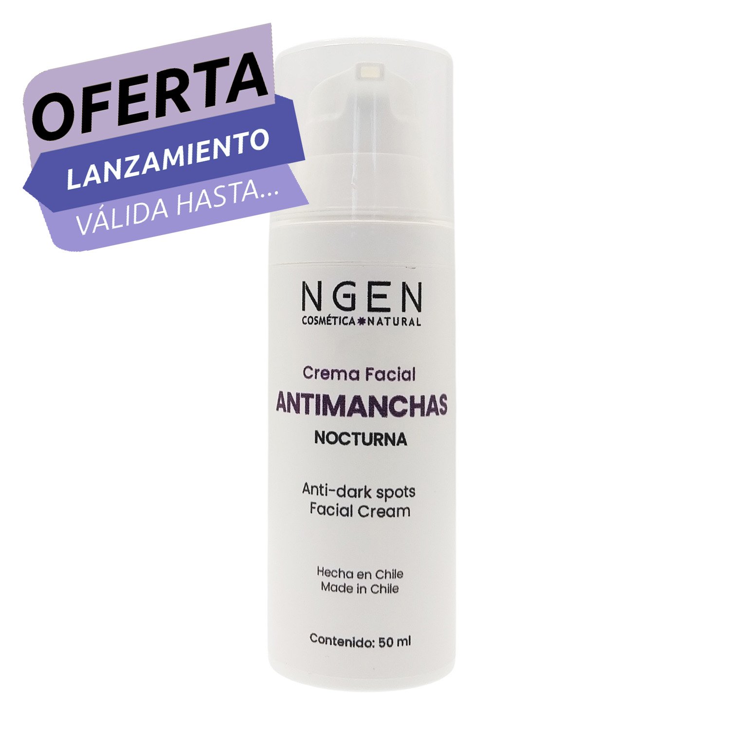 Oferta de lanzamiento crema antimanchas nocturna