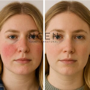 Antes Después Marianne tratamiento completo antirojeces NGEN 4 semanas..