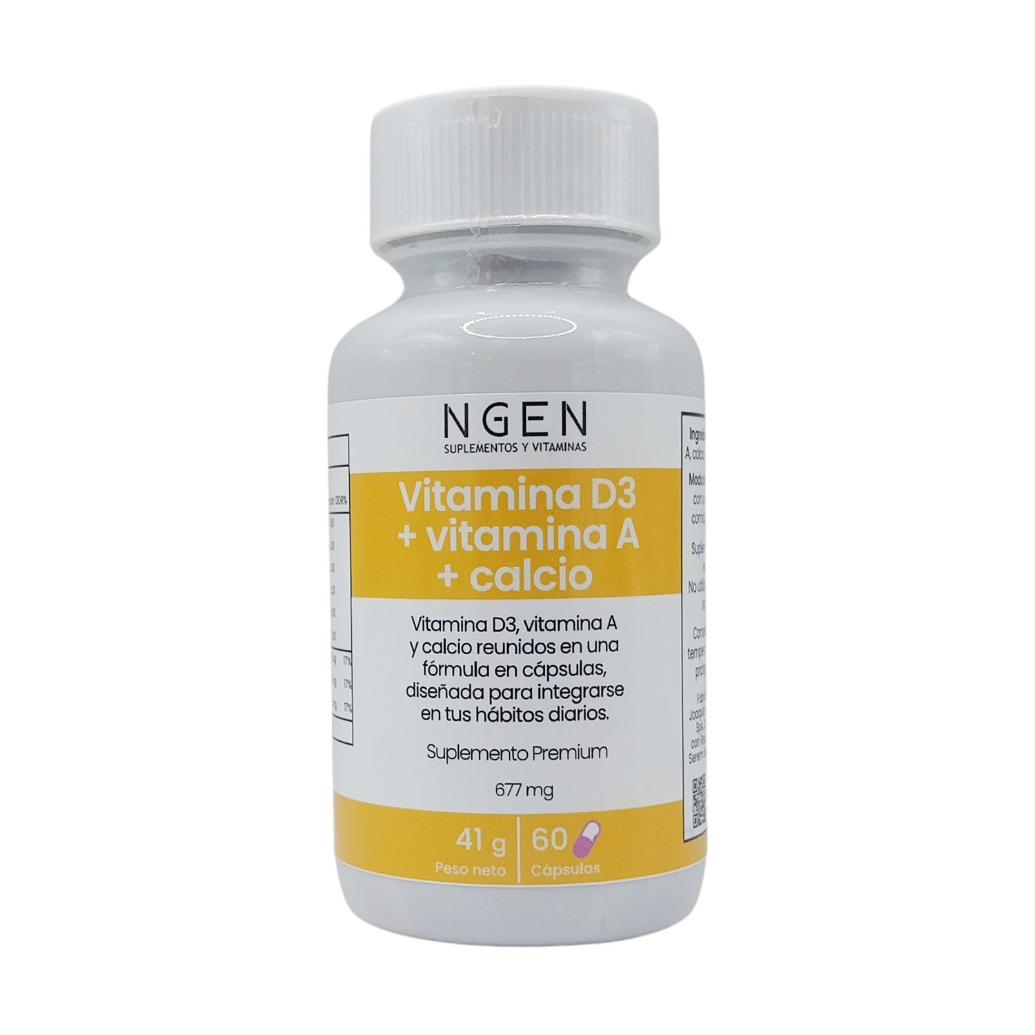 Suplemento vitamina D3, A y calcio